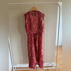 Reformation floral maxi wrap dress size small‎